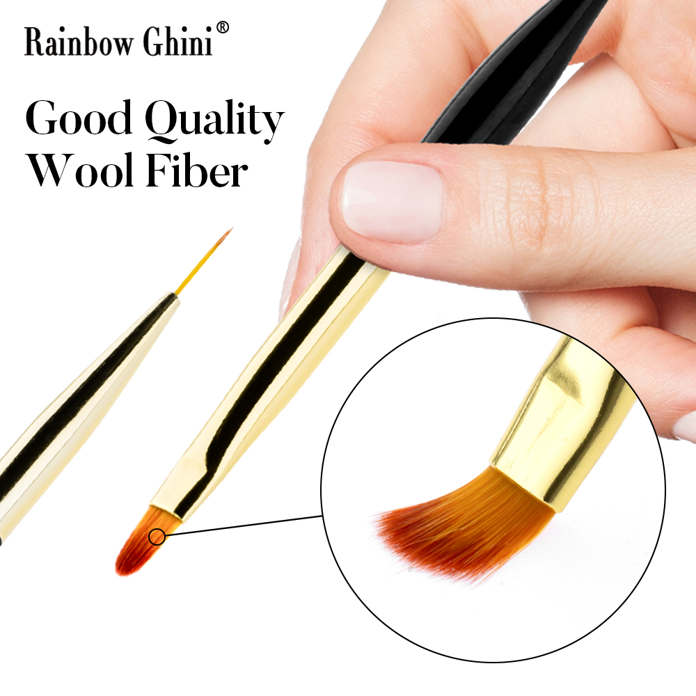 Nail Art Rainbow - Zestaw pędzli do zdobienia paznokci Rainbow