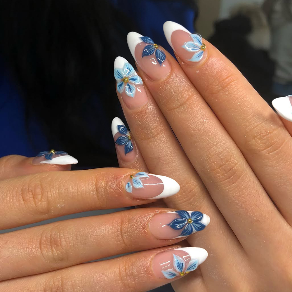 Nail Art Jelly - 24 szt. migdałowych paznokci żelowych 3D