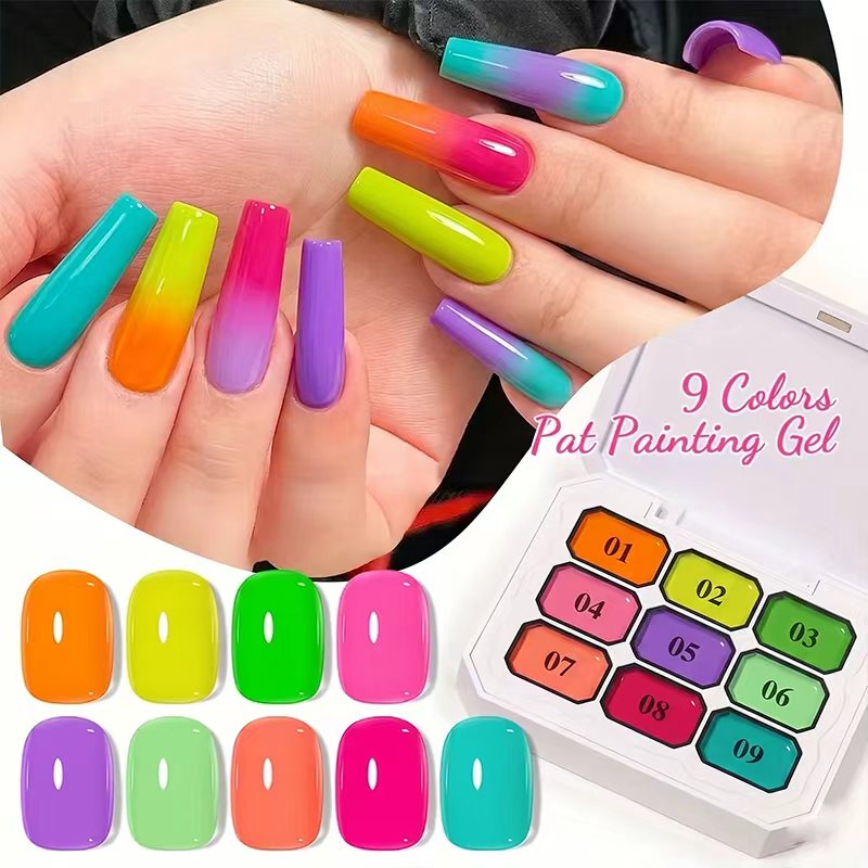 Nail Art Rainbow - Letni zestaw neonowych żeli do paznokci