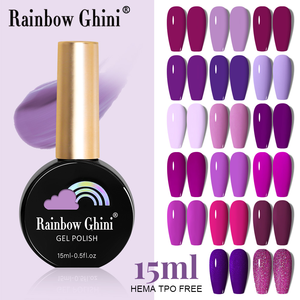 Nail Art Rainbow - RG 15ml 17 Kolorów Seria Fioletowa