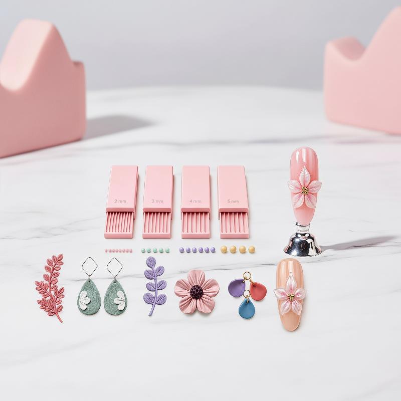 Nail Art Jelly - Zestaw 4 szt. wałków do zdobień