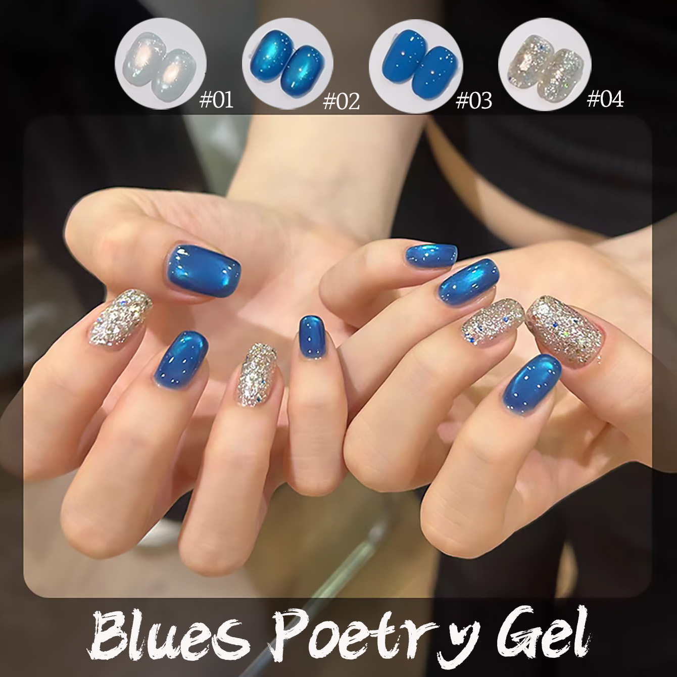 Nail Art Ice Blue - 1 szt. PSK Letni Popularny Lakier