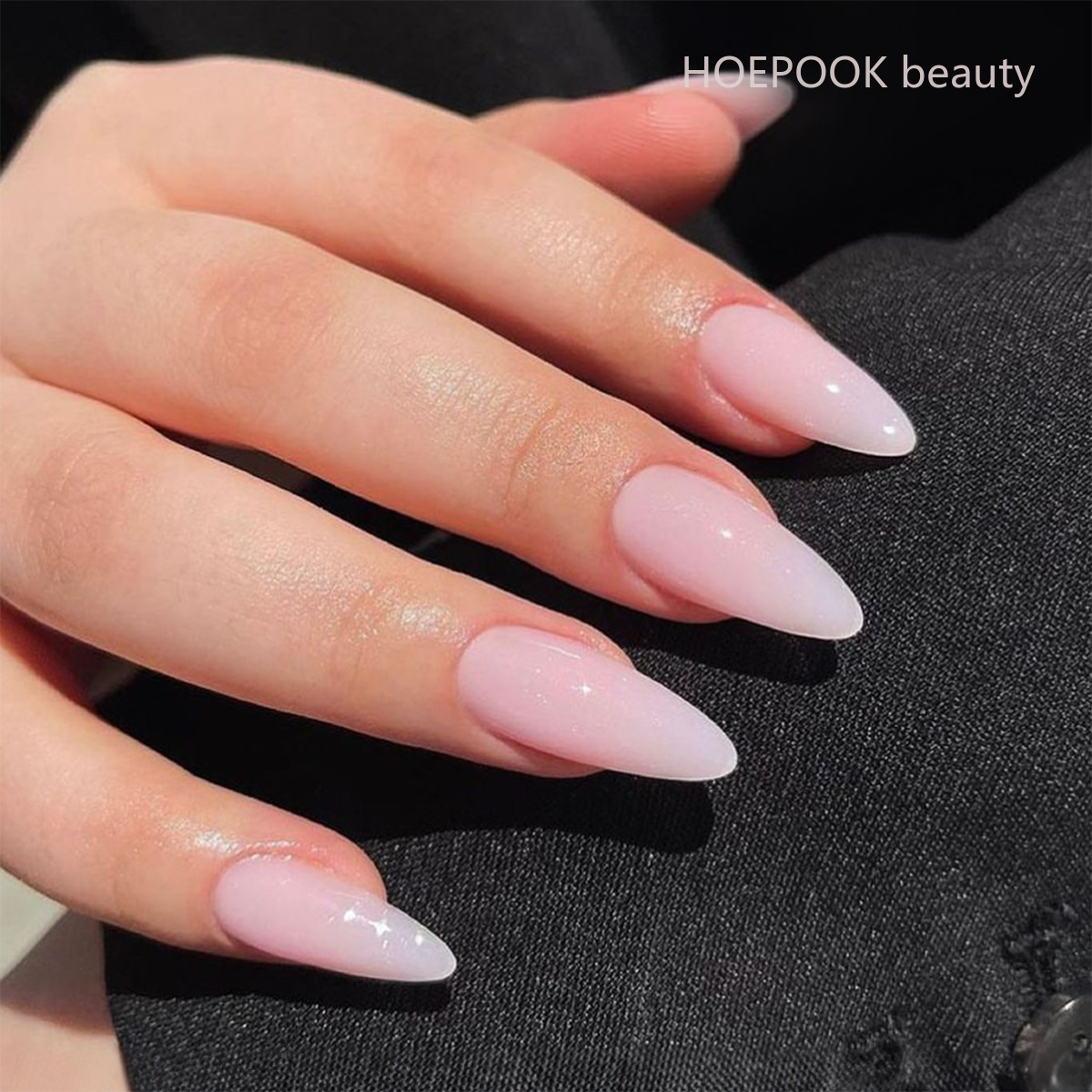 Nail Art Natural Simple - 24 szt. Różowy gradient migdałowy naciśnij