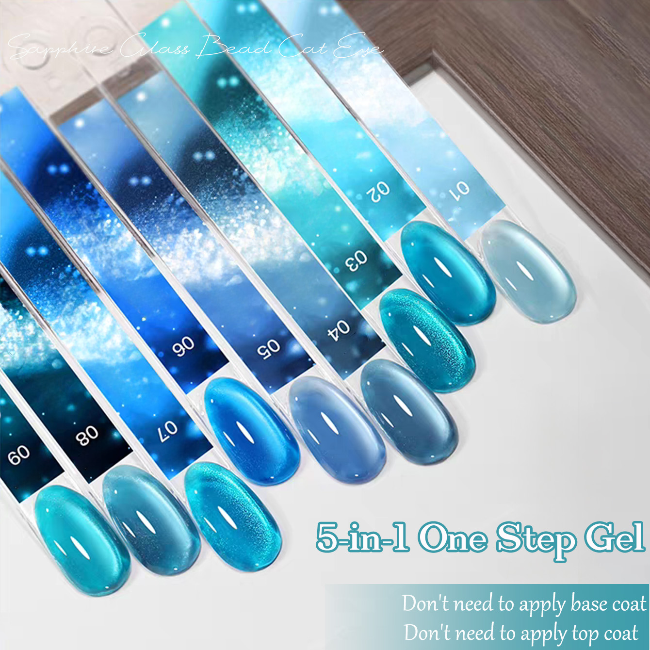 1 szt. SHAKA Szafirowy Koralik – Nail Art Ice Blue recenzja i cena