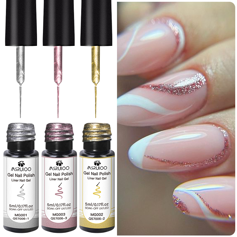 3 szt./zestaw 5ml Metaliczny Ż – Nail Art Chrome recenzja i cena