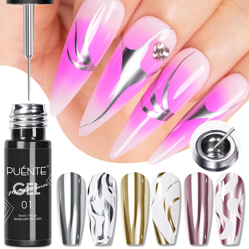 5ml złoty srebrzysty metaliczn – Nail Art Chrome recenzja i cena