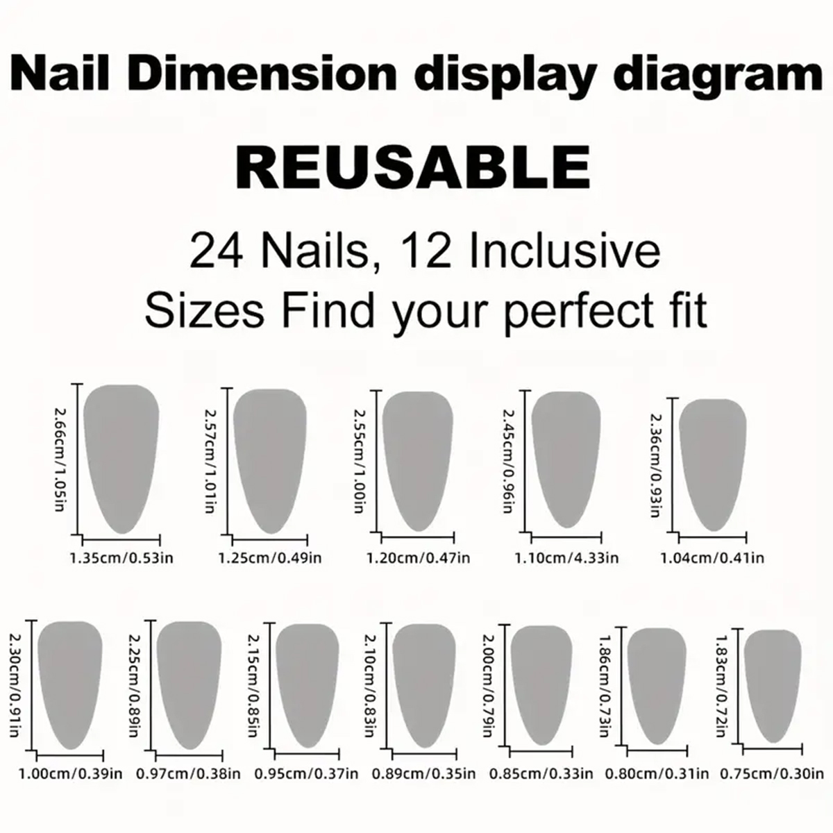 24 szt. Almond Press On Nails, – Nail Art Jelly recenzja i cena