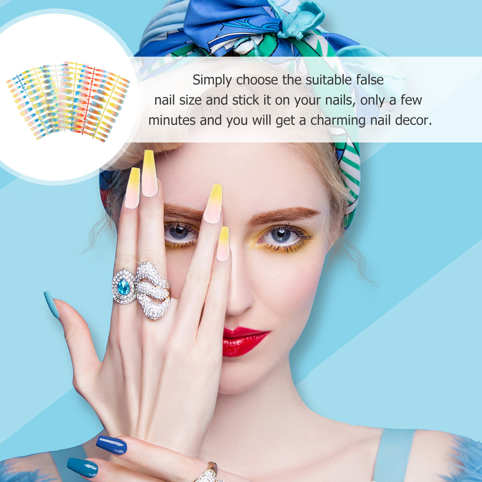 144 szt. sztucznych paznokci o – Nail Art Rainbow recenzja i cena
