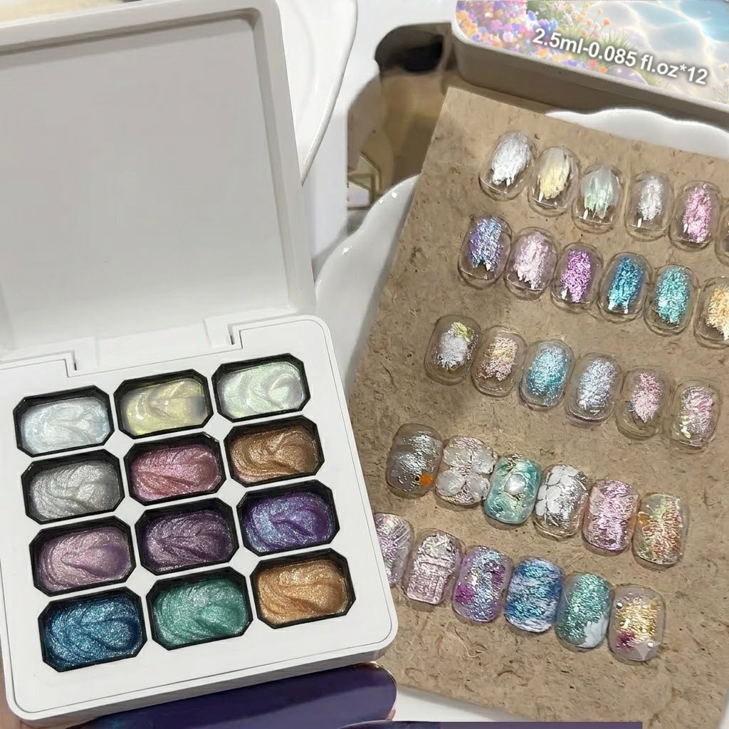 Zestaw 12 kolorowych żeli do p – Nail Art Chrome recenzja i cena