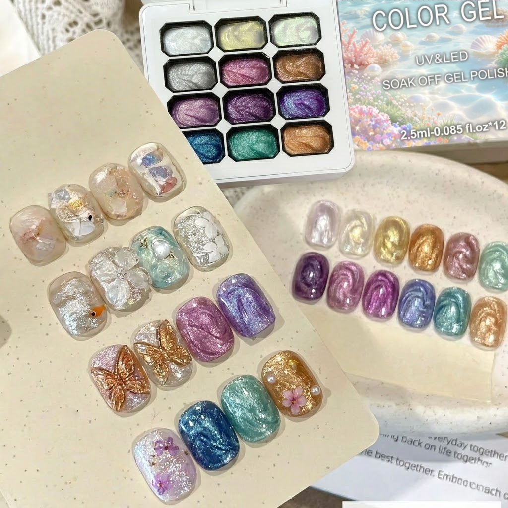 Zestaw 12 kolorowych żeli do p – Nail Art Chrome recenzja i cena