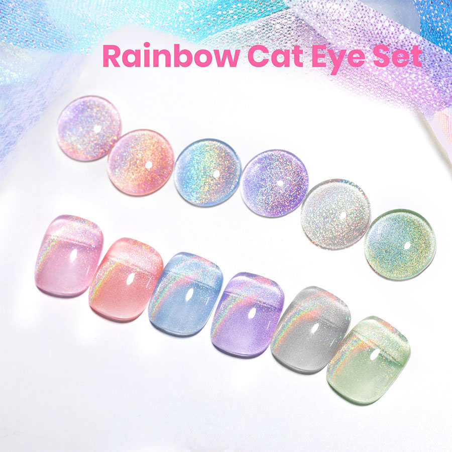 QAZIXU 1/6 szt. Zestaw lakieró – Nail Art Rainbow recenzja i cena