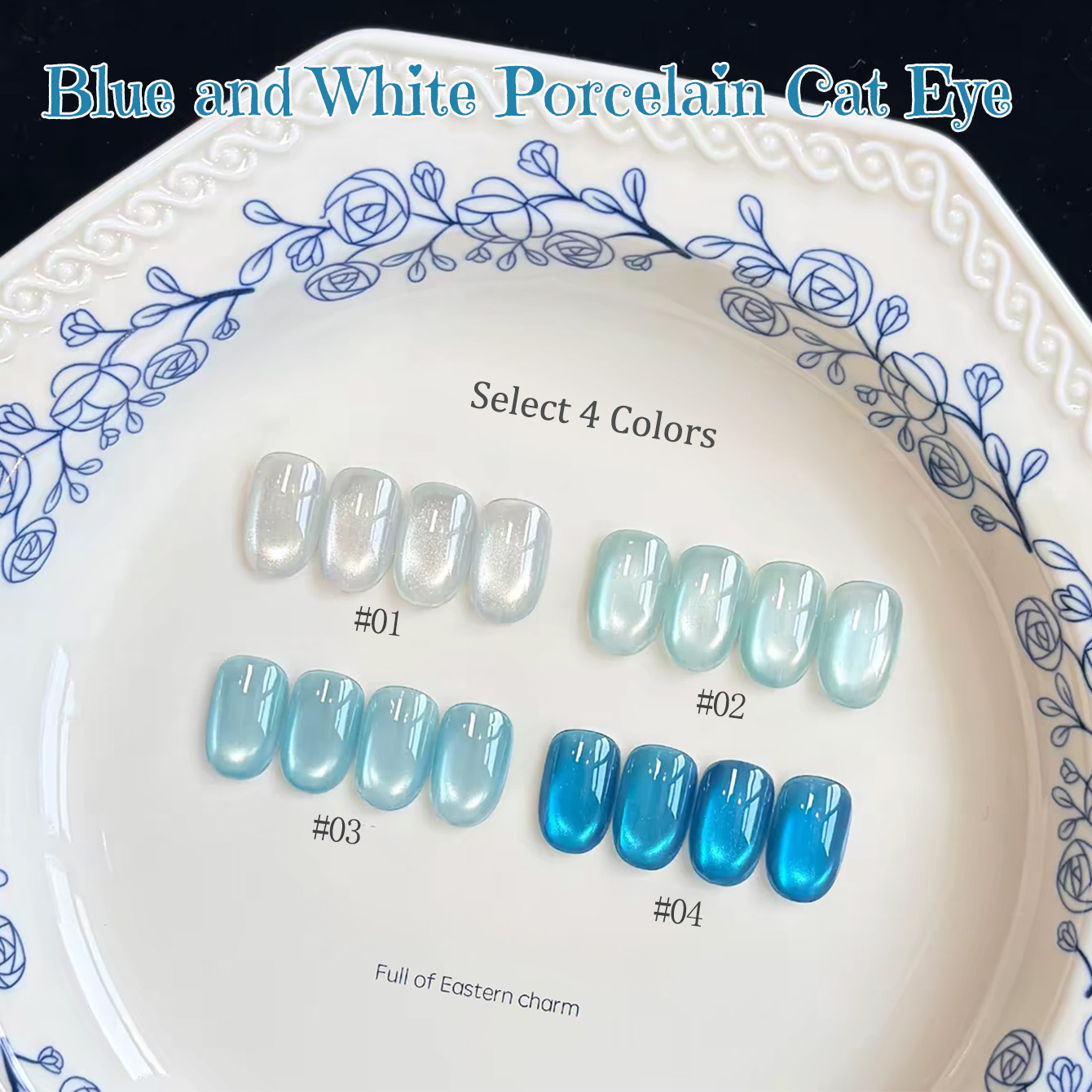 1 szt. TC Niebiesko-Biała Porc – Nail Art Ice Blue recenzja i cena