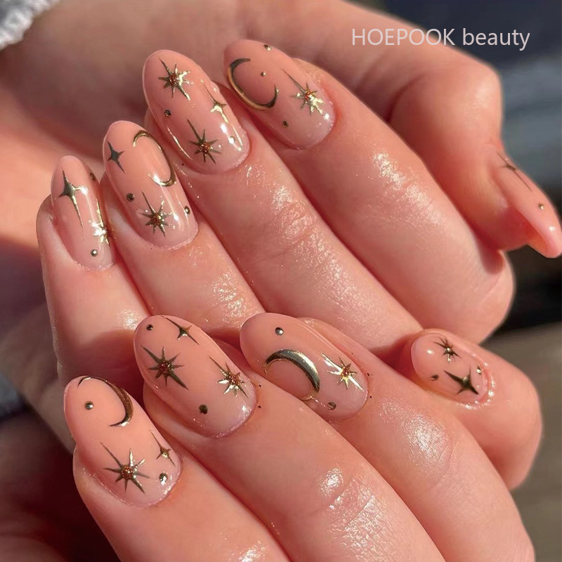 24 szt. Różowy gradient migdał – Nail Art Natural Simple recenzja i cena
