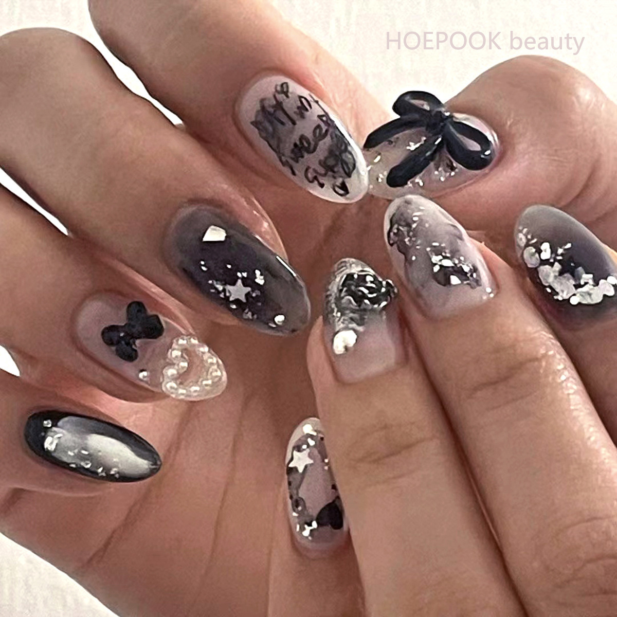24 szt. Różowy gradient migdał – Nail Art Natural Simple recenzja i cena