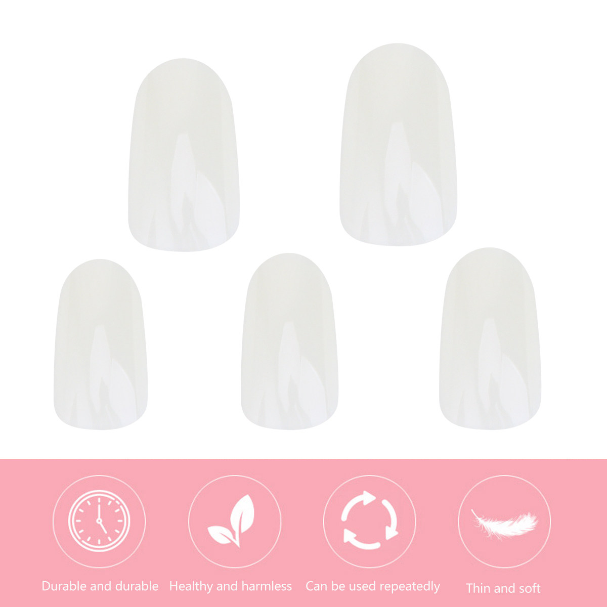 600 szt. Sztuczne Paznokcie Na – Nail Art Natural Simple recenzja i cena
