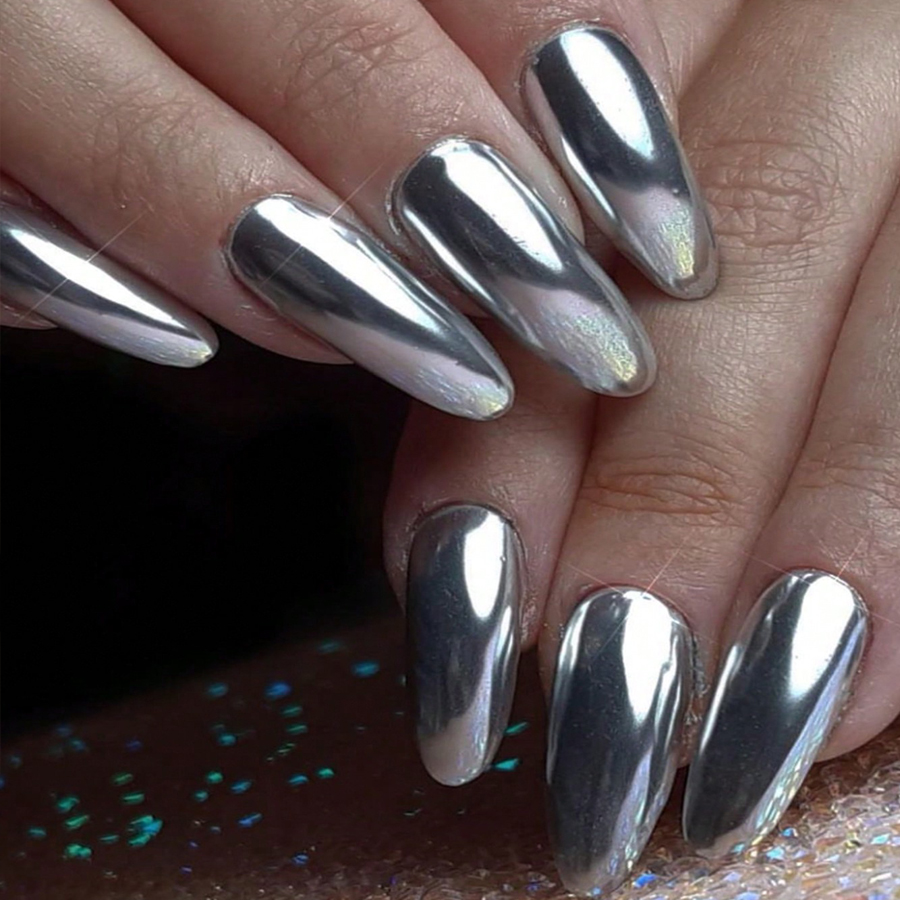 Lustrzany metalowy żelowy laki – Nail Art Chrome recenzja i cena