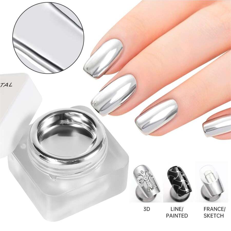 Lustrzany metalowy żelowy laki – Nail Art Chrome recenzja i cena